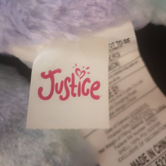 NWT Justice Blue & Purple Reversible Sequins Sloth w/ Marbled Soft Faux Fur 14" - Picture 4 of 11